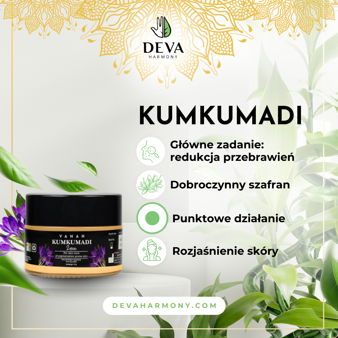 Krem punktowy Kumkumadi - na przebarwienia - 15g | Vanan